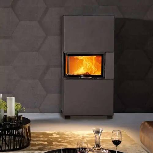 Kaminbausatz Austroflamm Sam 63 | 8 kW Eckscheibe
