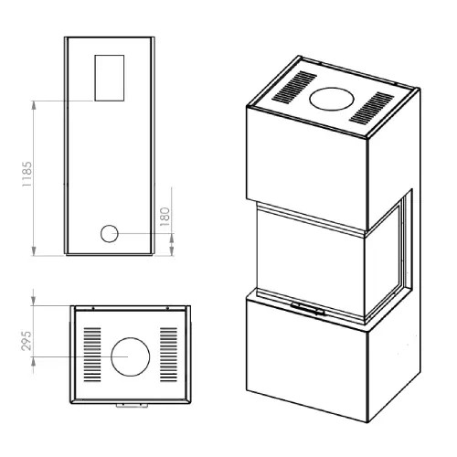 Vorschau: Kaminofen A Caminetti Scandinavian 50 S BH 7 kW