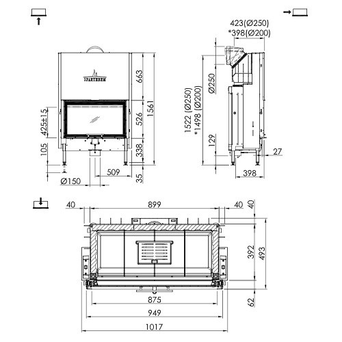 Vorschau: Kamineinsatz Spartherm Varia 1V-87h 9,5 kW Schiebetür