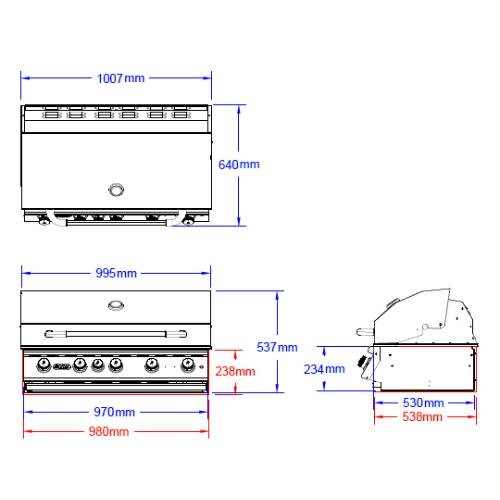 Vorschau: Gasgrill Bull BBQ Brahma Built-In