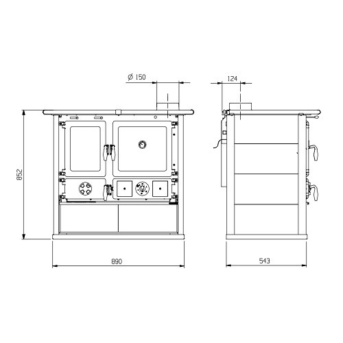 Vorschau: Holzherd La Nordica TermoRosa DSA 15,5 kW Wasserführend