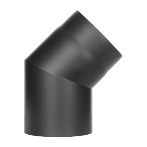 Ofenrohr - Winkel 45° ohne Tür schwarz - Jeremias Ferro-Lux