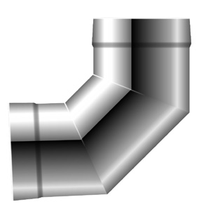 Bogen 90° ohne Reinigung - doppelwandig - Schräder Future line DW