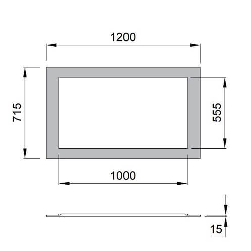 Vorschau: Kaminzubehör La Nordica - Verkleidung - Cornice Steel 100