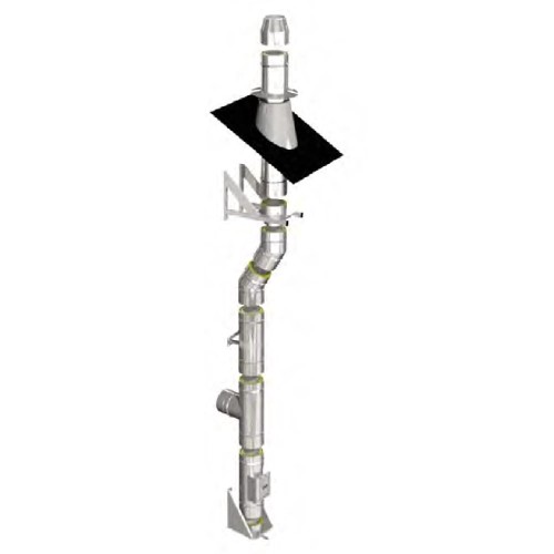 Vorschau: Edelstahlschornstein Bausatz doppelwandig Ø 130 mm - eka Edelstahlkamine Complex D