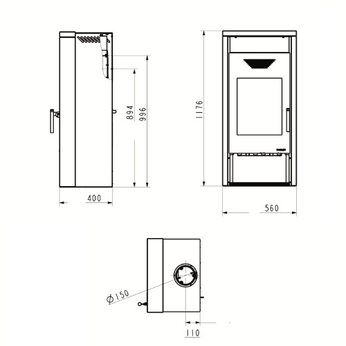 Vorschau: Kaminofen Wamsler Yara 8 kW