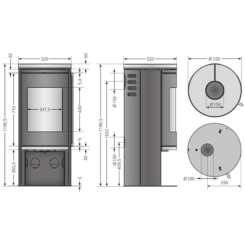 Vorschau: Kaminofen Justus Faro 2.0 | 6 kW