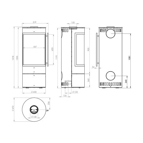 Vorschau: Kaminofen Olsberg Pular Compact 5 kW