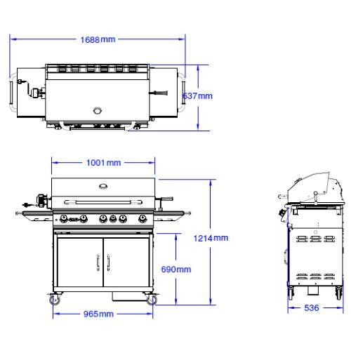 Vorschau: Gasgrill Bull BBQ Brahma Cart