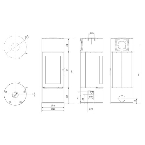 Vorschau: Kaminofen Kratki Antares 10 kW