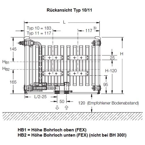 Vorschau: Heizkörper Komplett Set Buderus Logatrend VCM-Profil Typ 11 - Flachheizkörper