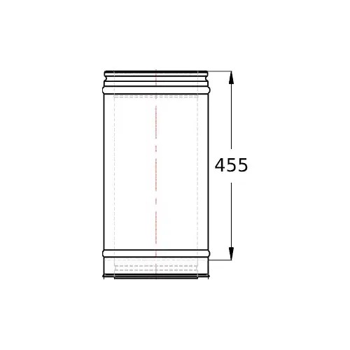 Vorschau: Rohrelement 500 mm - doppelwandig - Schiedel ICS