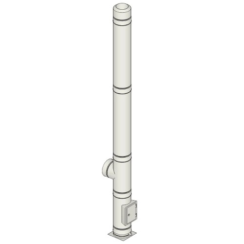 Edelstahlschornstein doppelwandig Ø 130 mm Bausatz - Jeremias DW-WHITE