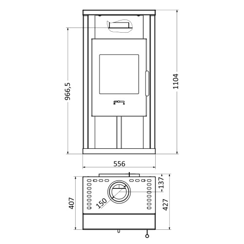 Vorschau: Kaminofen Wamsler Yuna Naturstein 6 kW