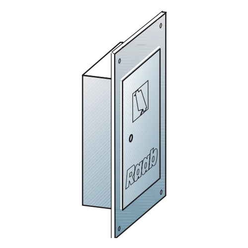 Leichtbauschornstein - Edelstahltür für LB Schacht L90, 150x300 mm - Raab L90