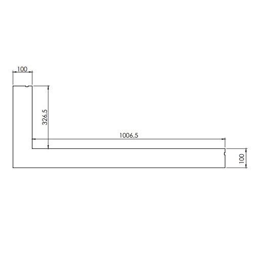 Gaskaminzubehör DRU - Einbaublende für Metro 100XT/2-41 RCH (6-seitig, B = 100 mm)