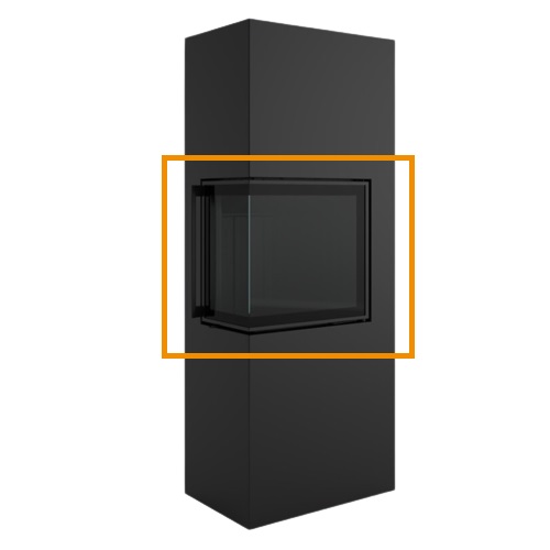 Kaminzubehör Spartherm - eboris 1300 ultra Schwarz (Schamotte Komplettsatz) für Lungo 2L / 2R