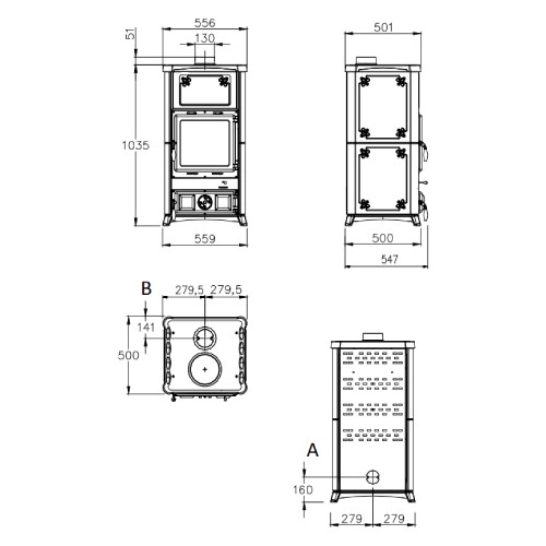 Vorschau: Kaminofen La Nordica Fedora 8,3 kW