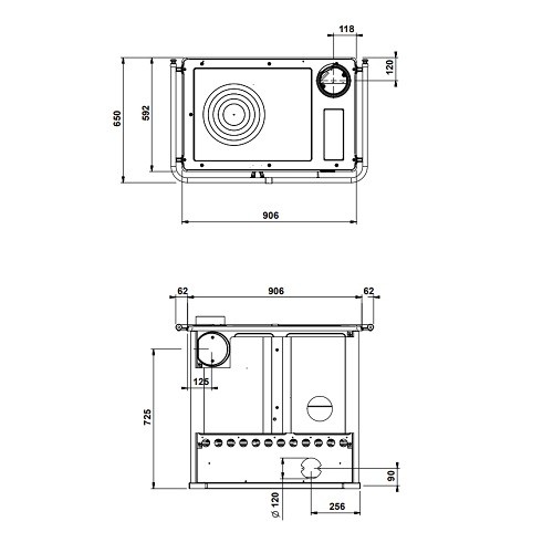 Vorschau: Holzherd La Nordica Rosa 5.0 - Ceramica 8,8 kW