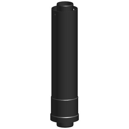 Verlängerung zur Dachhochführung L = 955 mm, schwarz - konzentrisch - Jeremias TWIN-PL