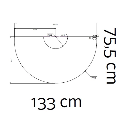 Kaminzubehör Morsoe - Glasvorlegeplatte 6 mm, 133 x 75,5 cm - 7400 / 7300