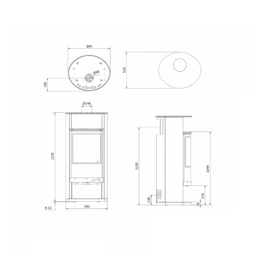 Vorschau: Kaminofen Kratki Runa 8 kW