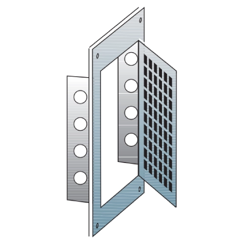 Kamintür 140 mm x 200 mm mit Lüftungsgitter - einwandig - Raab EW-FU