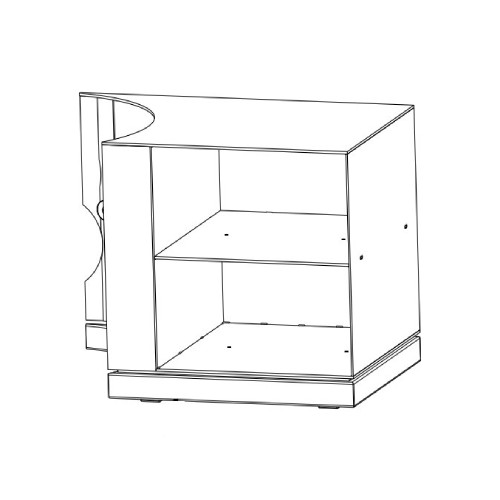 Kaminzubehör Austroflamm - Beistellbox rechts, b = 36,2 cm, h = 41,1 cm