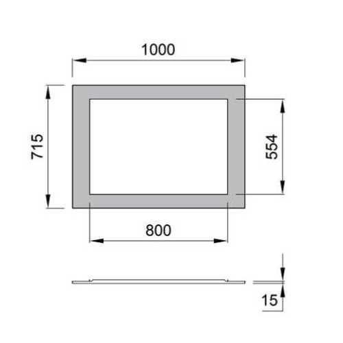 Vorschau: Kaminzubehör La Nordica - Verkleidung - Cornice Steel 80