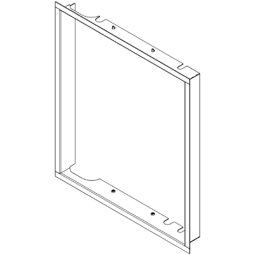 Kaminzubehör Austroflamm - 45x51 KII Designrahmen klapp flach hinten, Ausführung in gussgrau