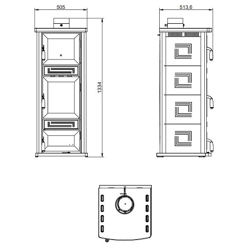 Vorschau: Kaminofen Royal Stuba mit Backofen 7,1 kW